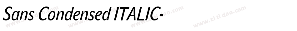 Sans Condensed ITALIC字体转换